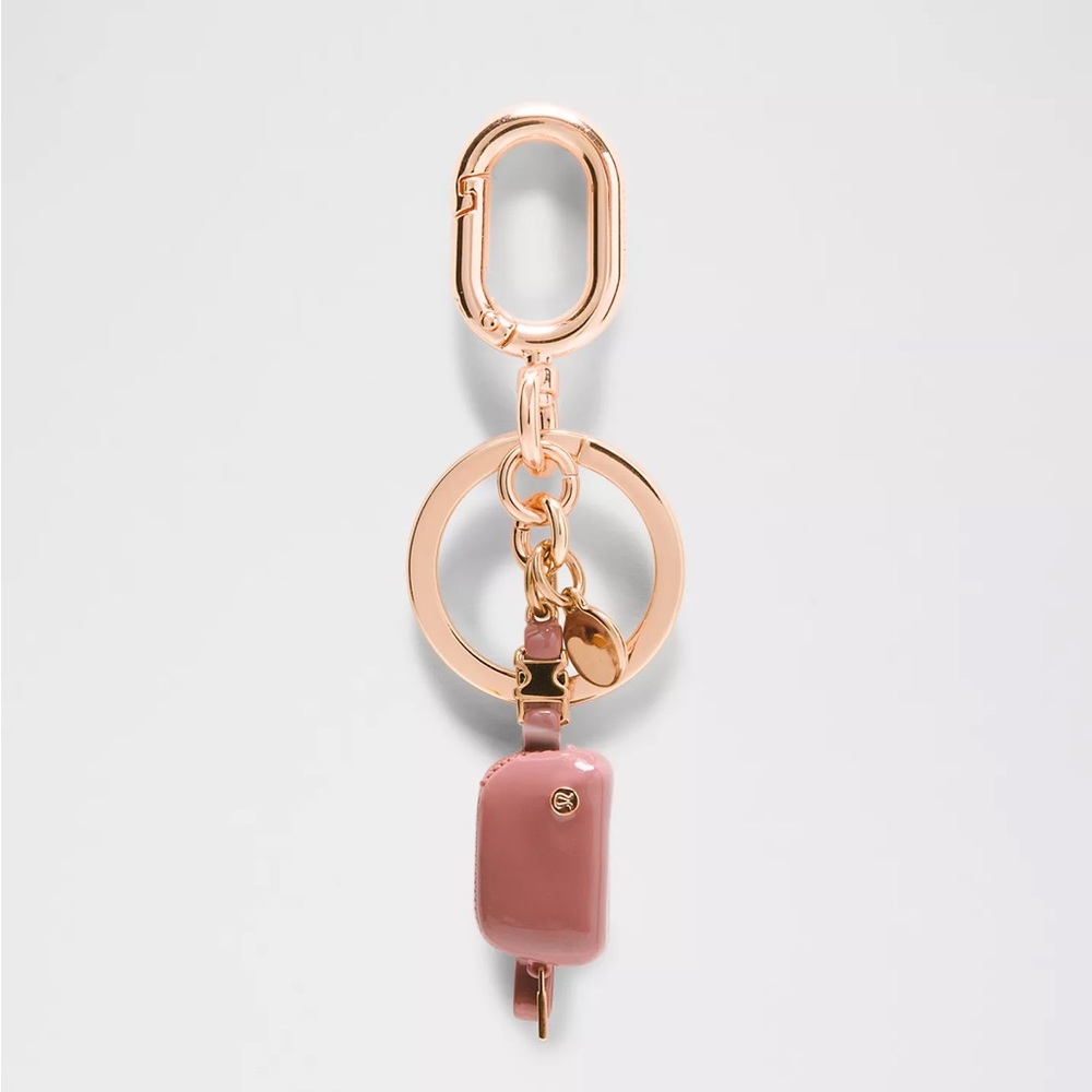 Lululemon Everywhere Belt Bag Charm Keychain Spiced Chai/Rose Gold New with tags